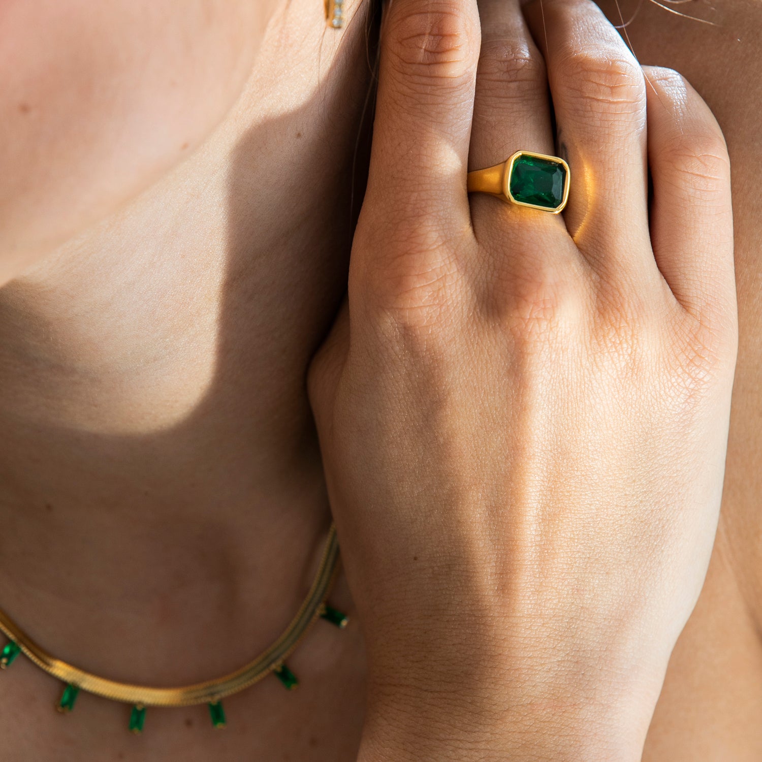 Zirconia Square Ring