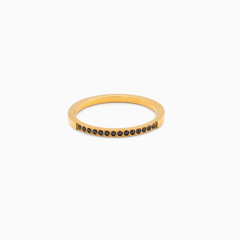 Black Studded Ring