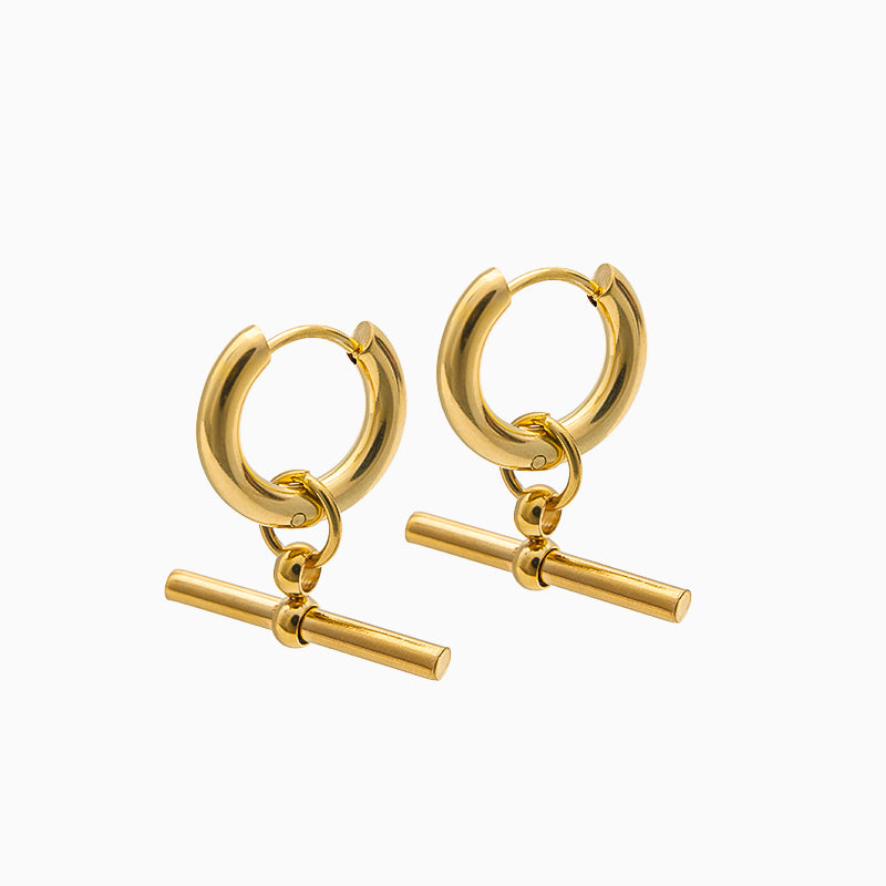 Thin T-bar Hoops