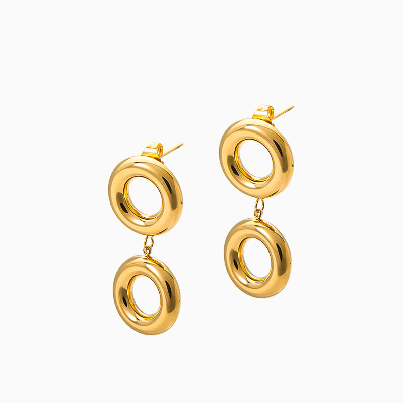 Double Circle Hoop Earrings