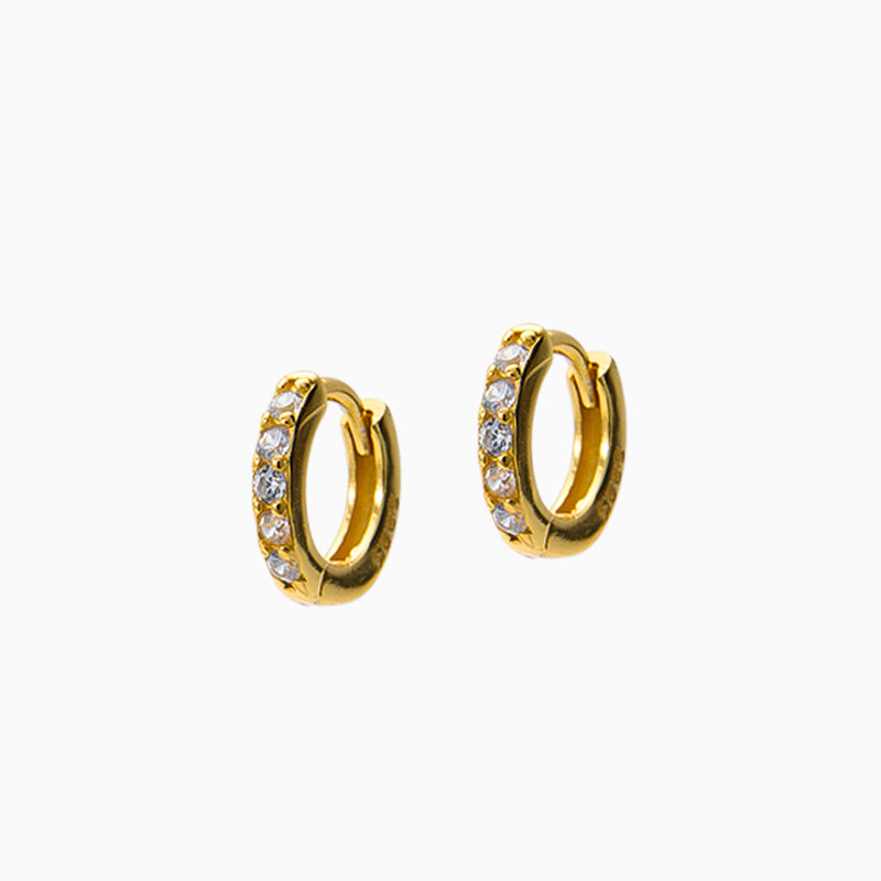 Studded Zirconia Hoops