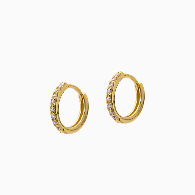 Studded Zirconia Hoops
