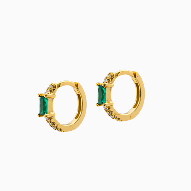 Emerald Green Zircon Huggies