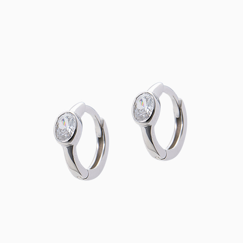 Oval Zircon Huggies