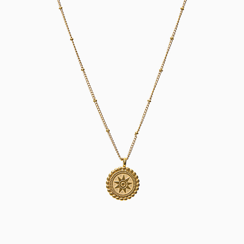 Small Sun Pendent Necklace
