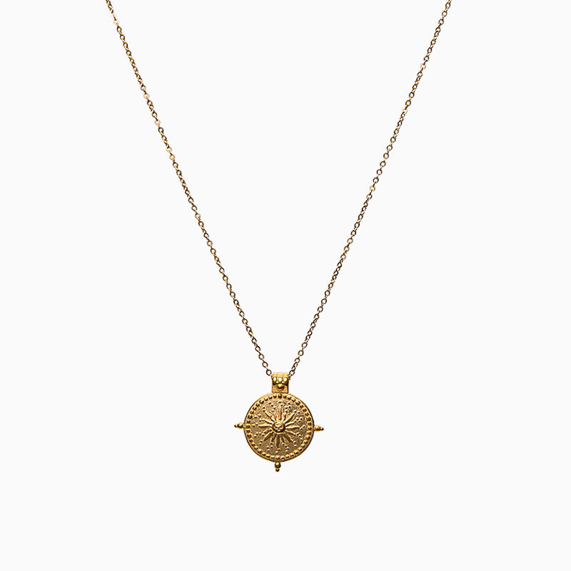 Large Sun Pendent Necklace