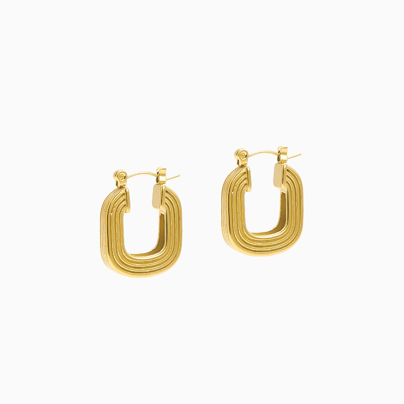 Rectangle Lined Earrings