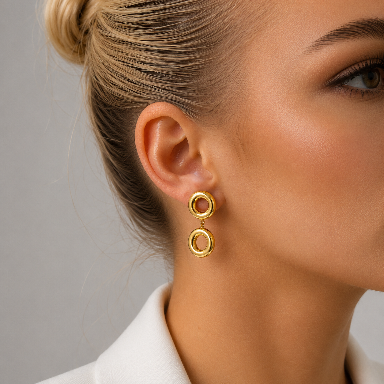 Double Circle Hoop Earrings