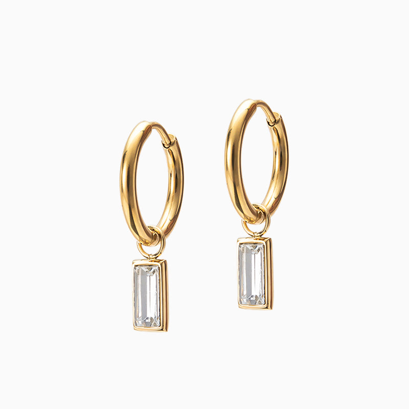 Large Crystal Drop Earrings