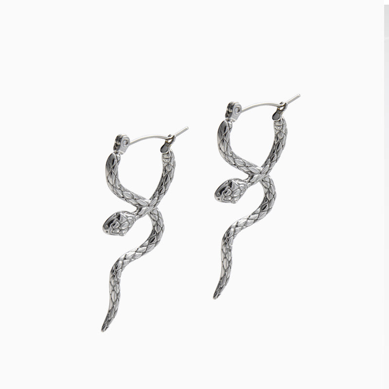 Flat Snake Earrings