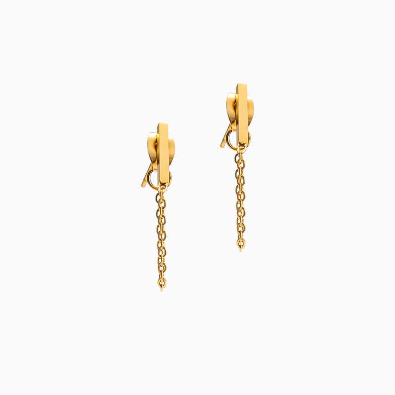 Bar Link Chain Earrings