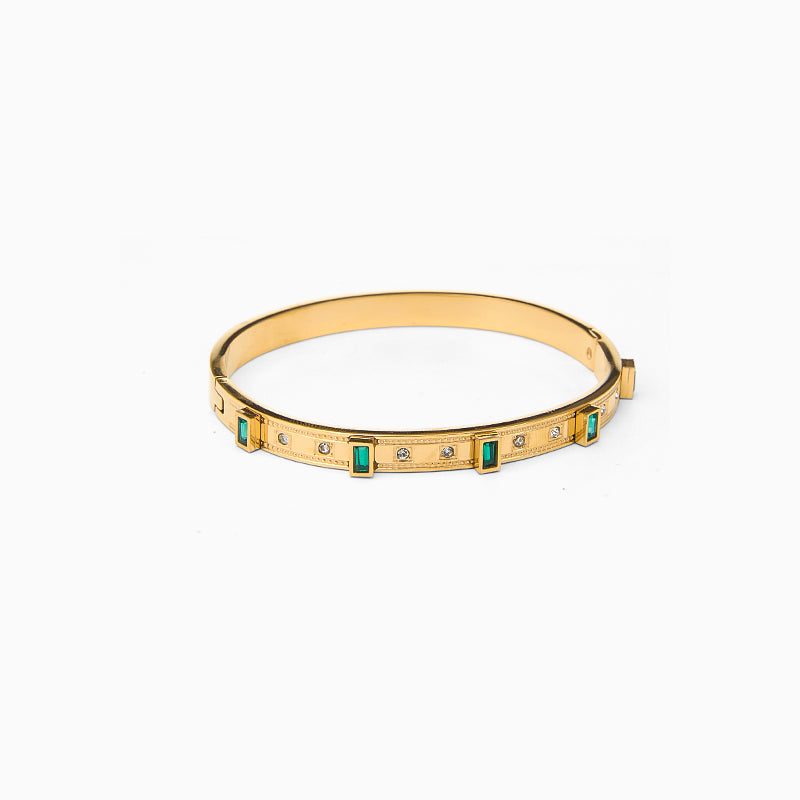Valentina Emerald Bangle
