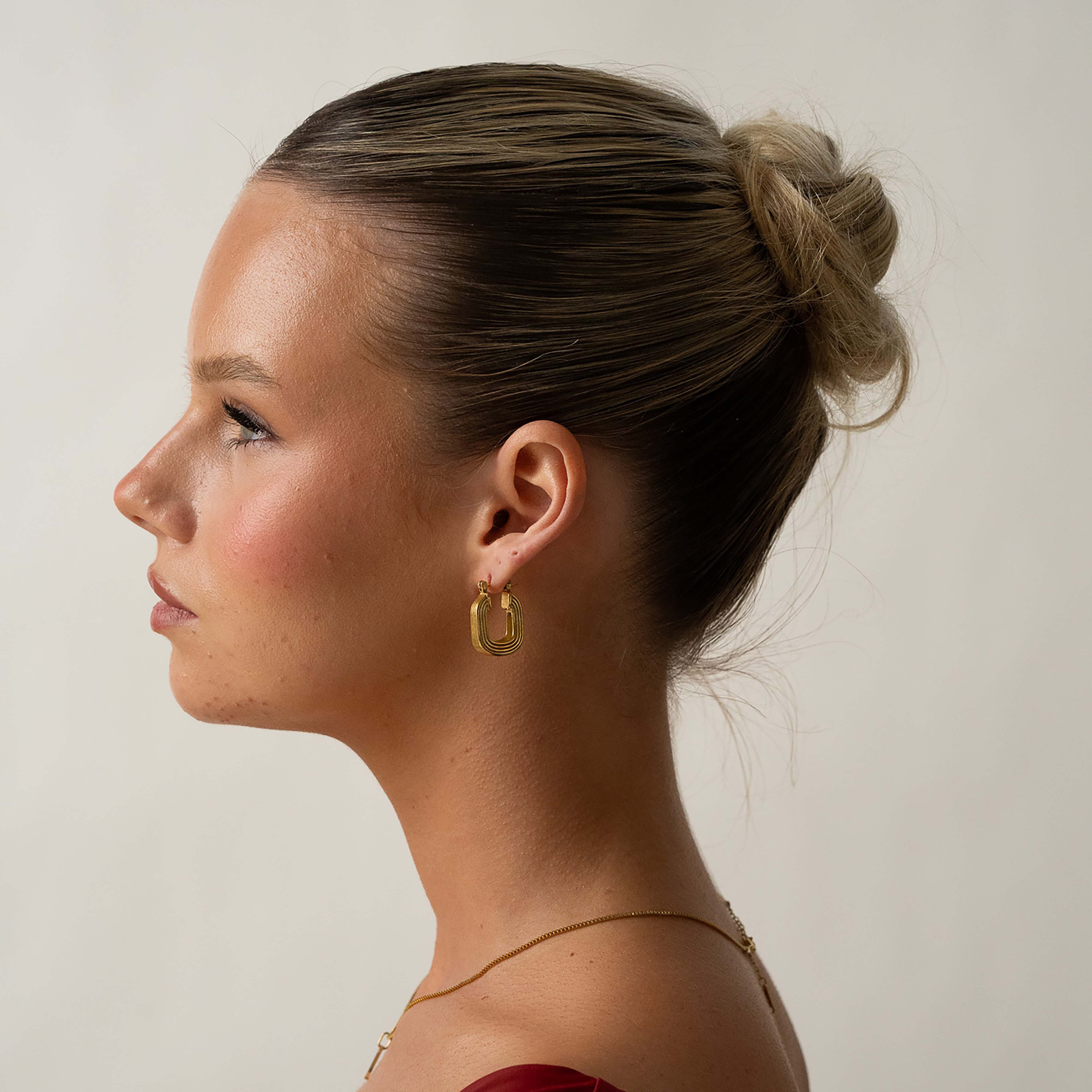 Rectangle Lined Earrings