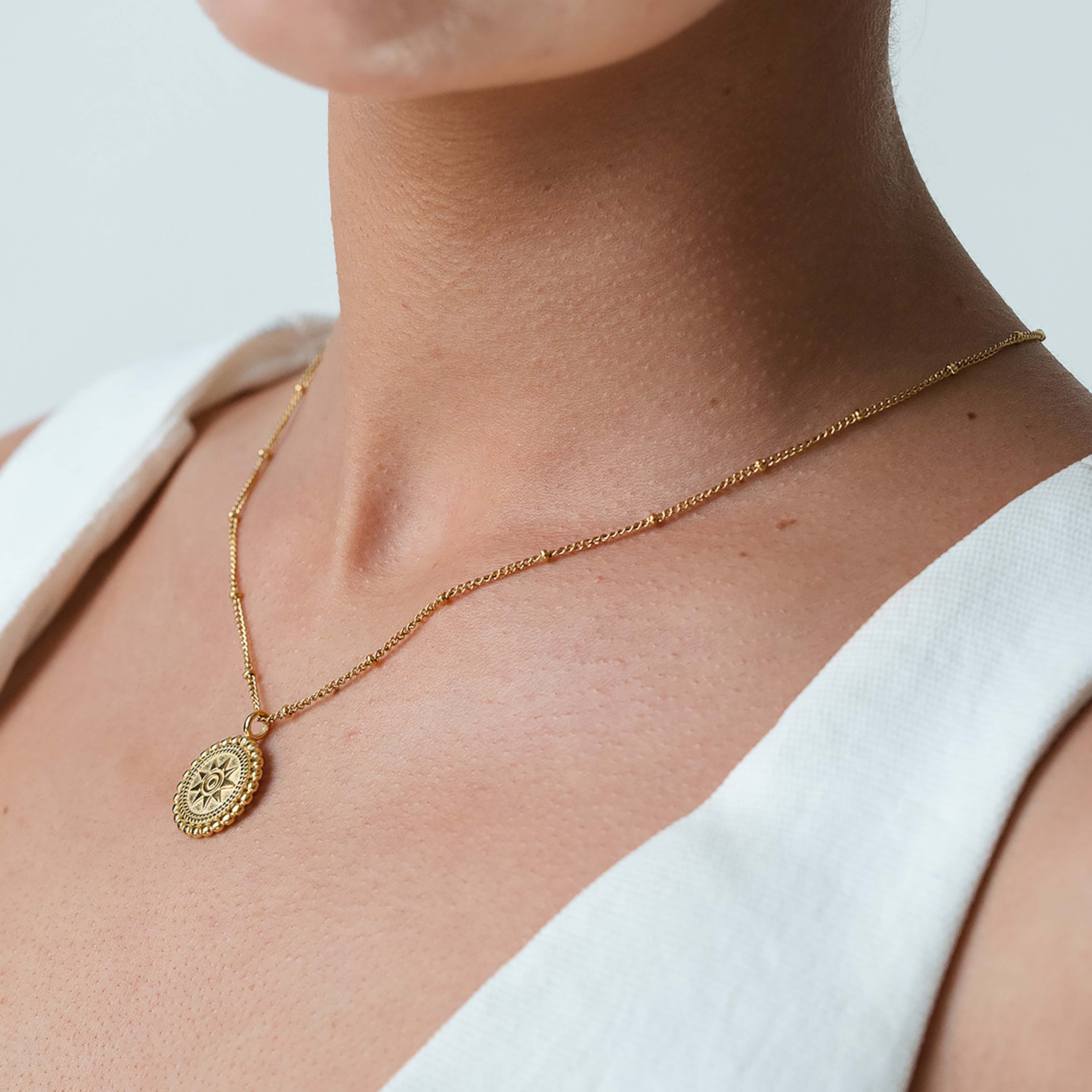 Small Sun Pendent Necklace