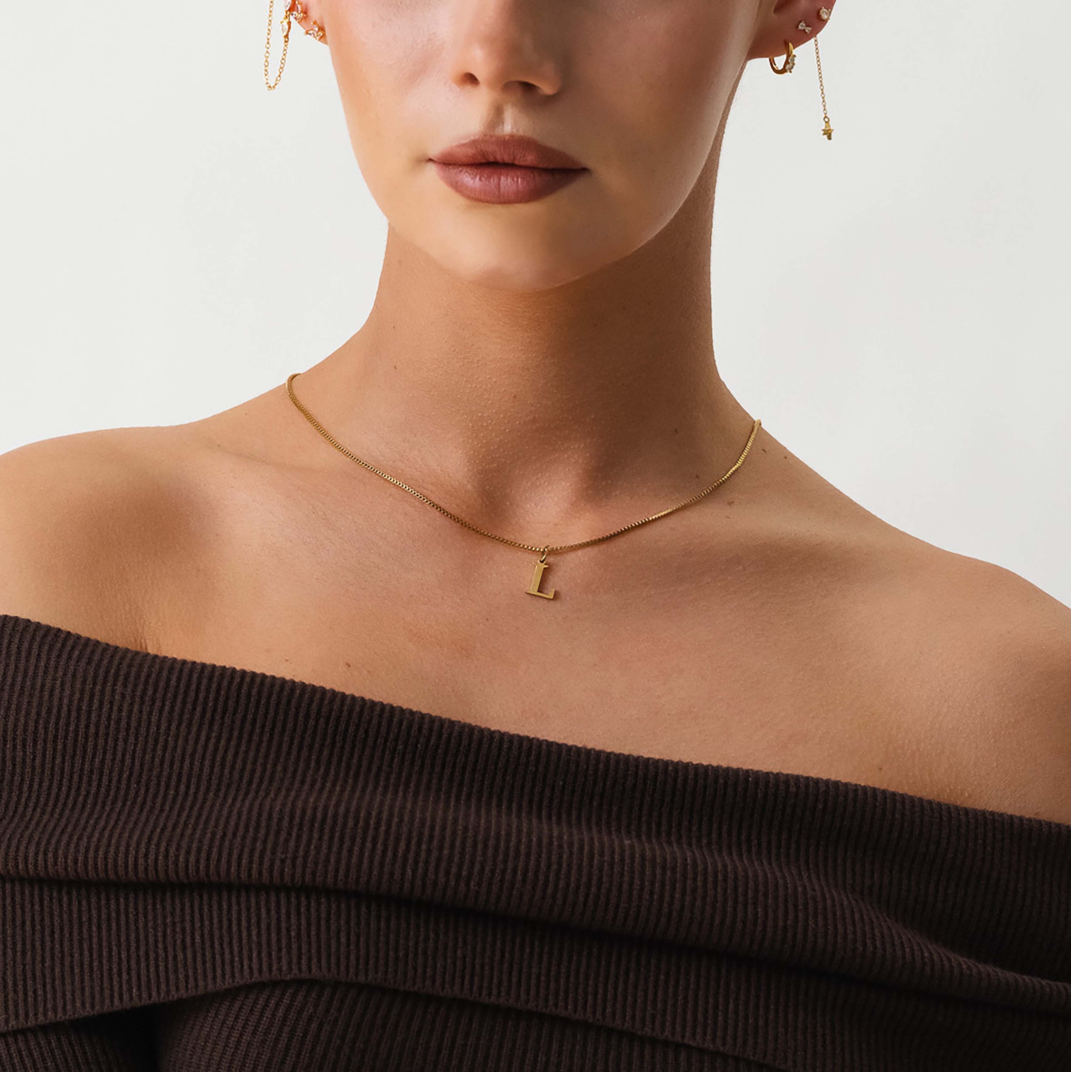 Slanted Alphabetical Necklace's