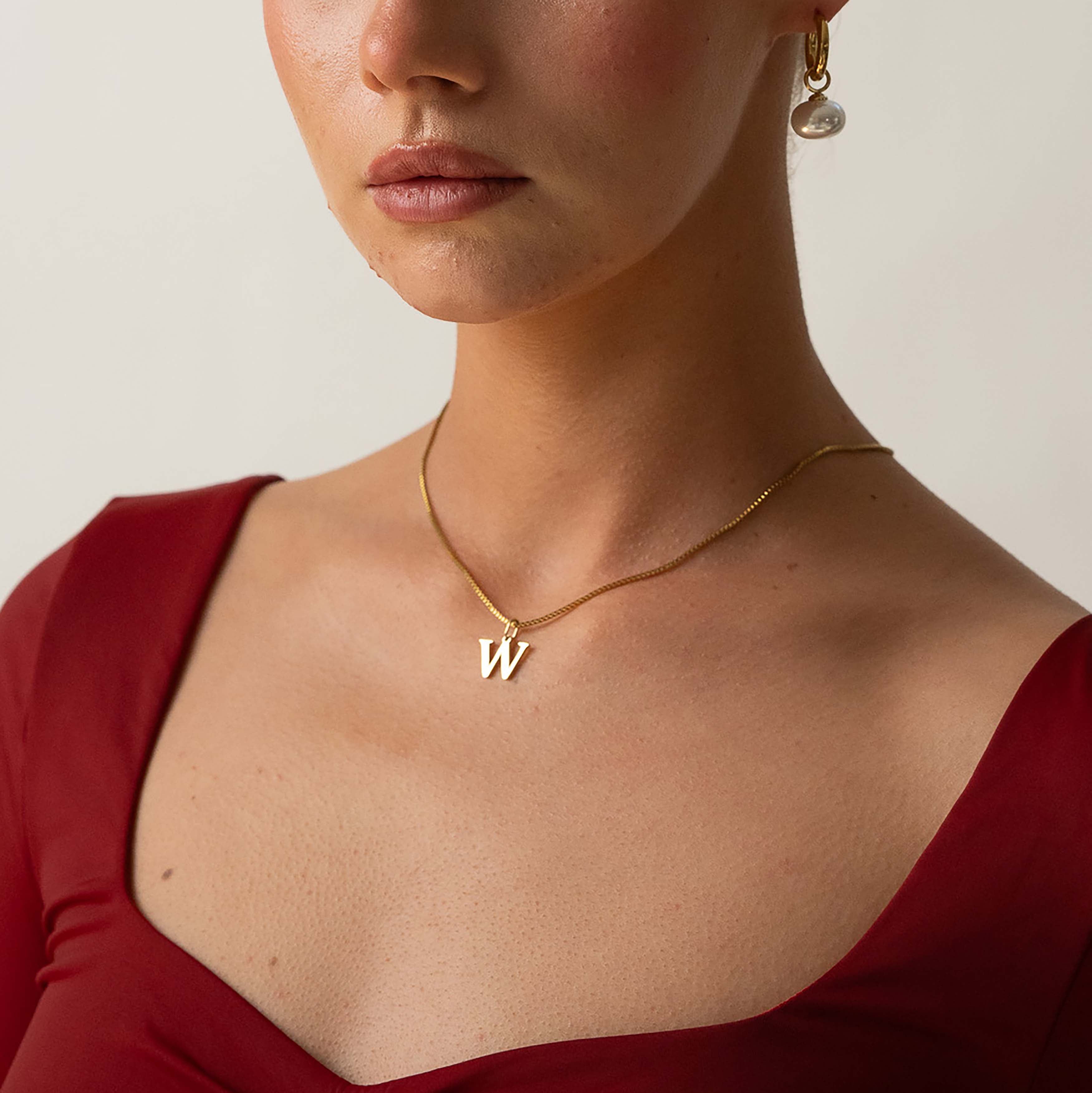 Slanted Alphabetical Necklace's