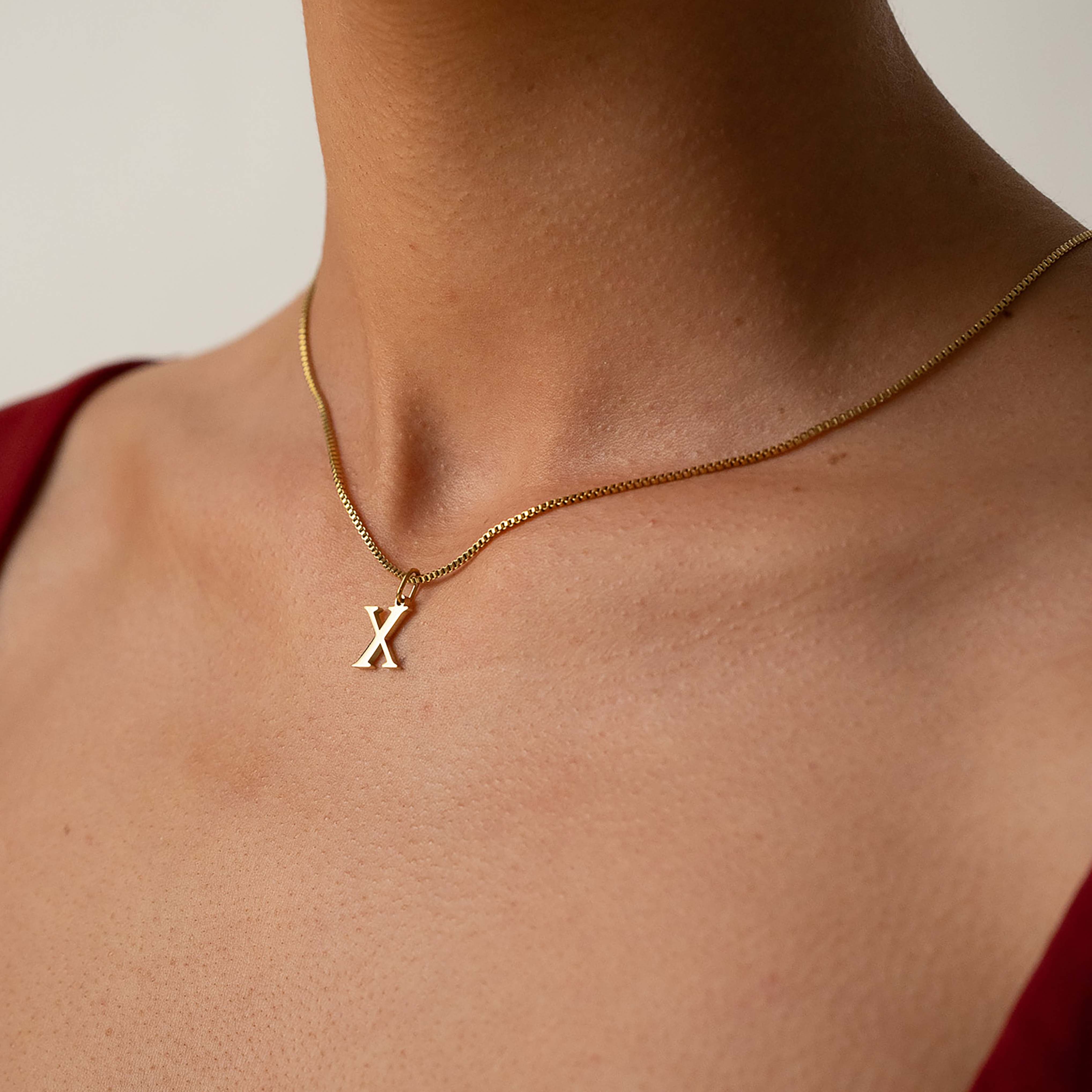 Slanted Alphabetical Necklace's