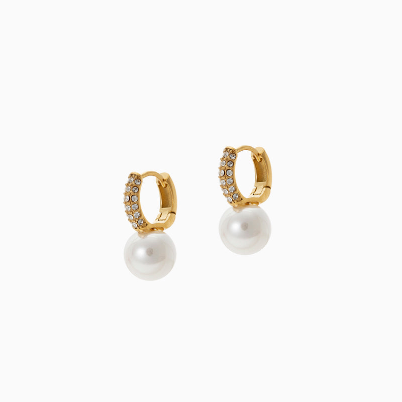 Pearl Zircon Earrings