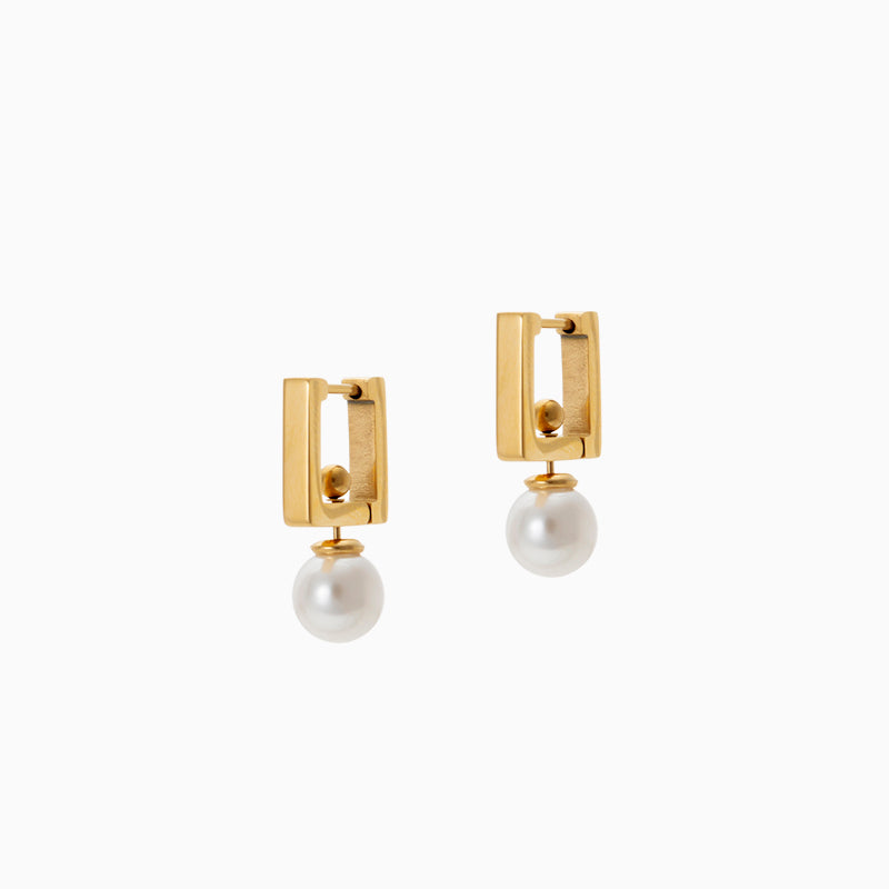 Square Pearl Earrings