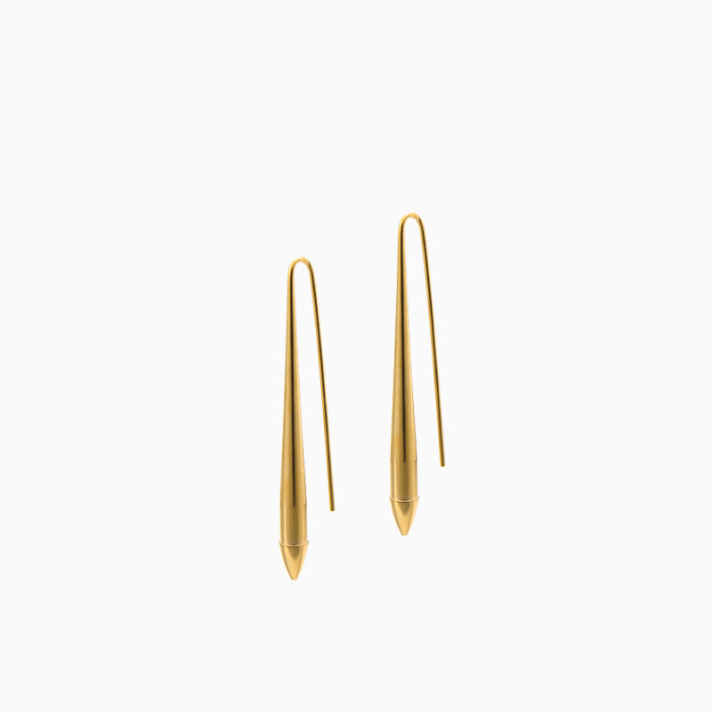 Gold Spike Earrings