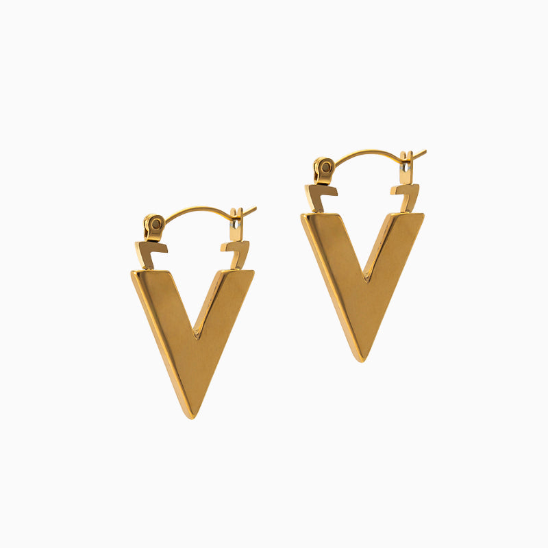 Large V Earrings