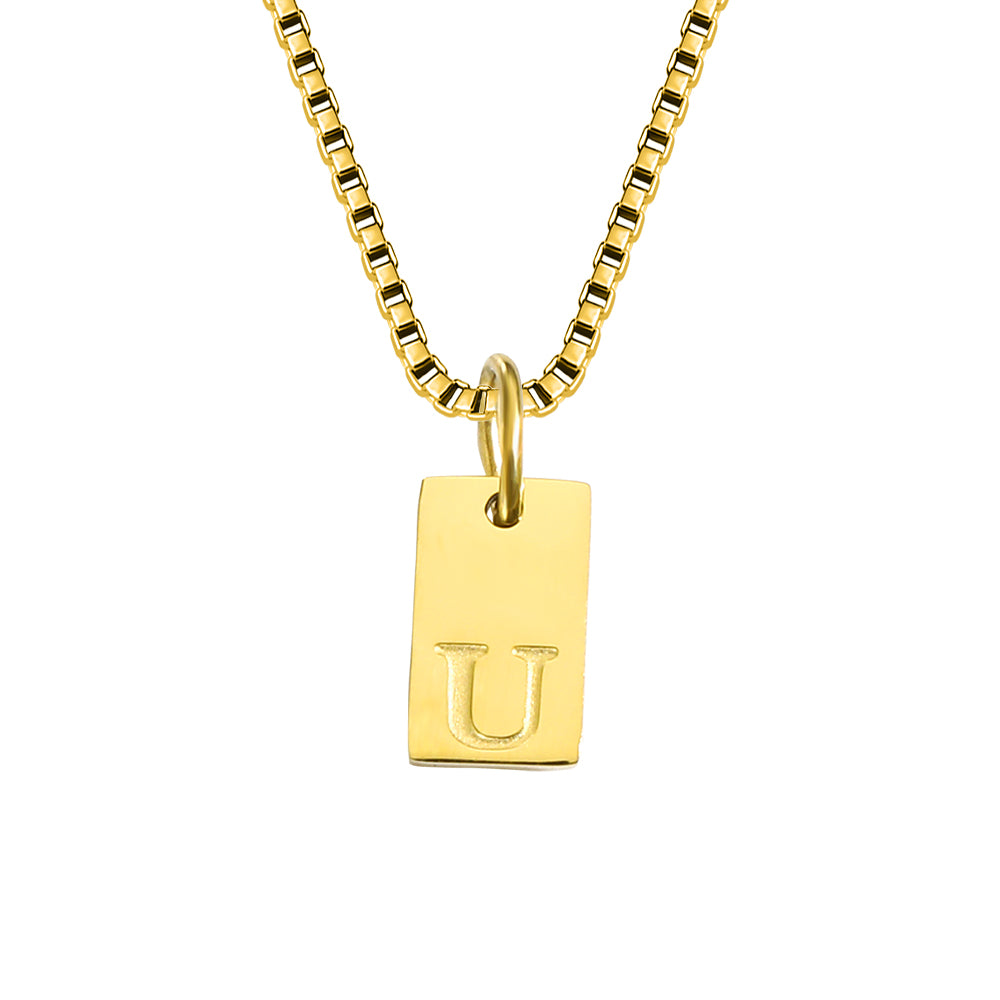 A-Z Letter Tag Necklace's