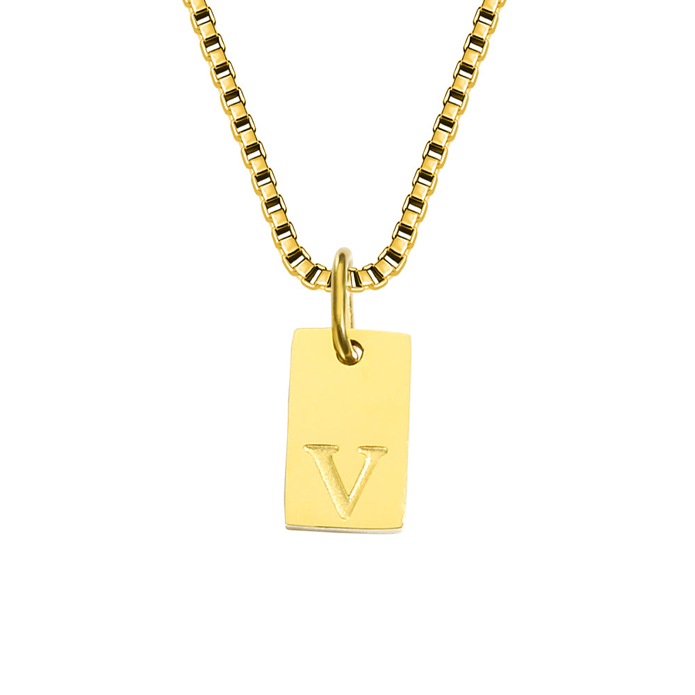 A-Z Letter Tag Necklace's