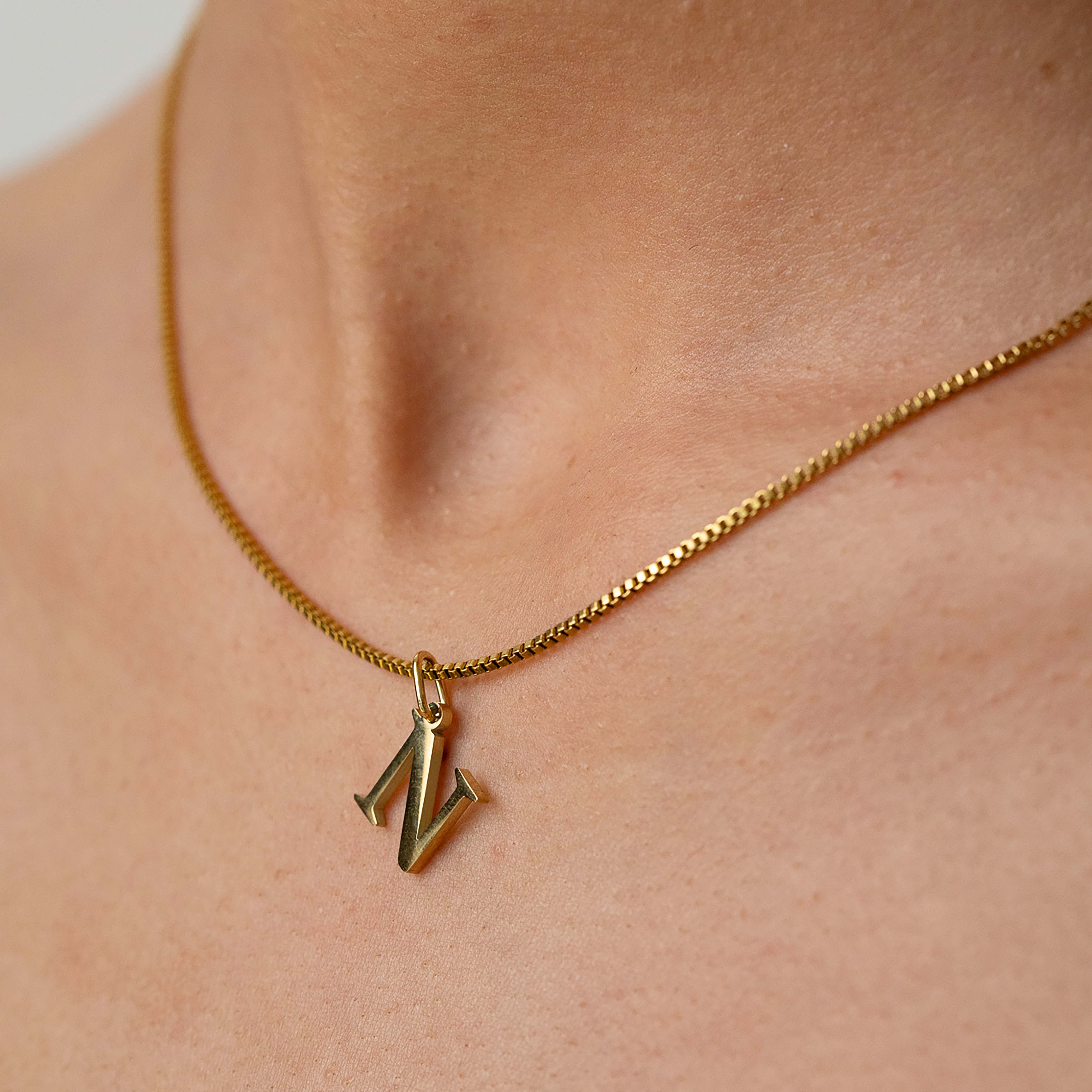 Slanted Alphabetical Necklace's