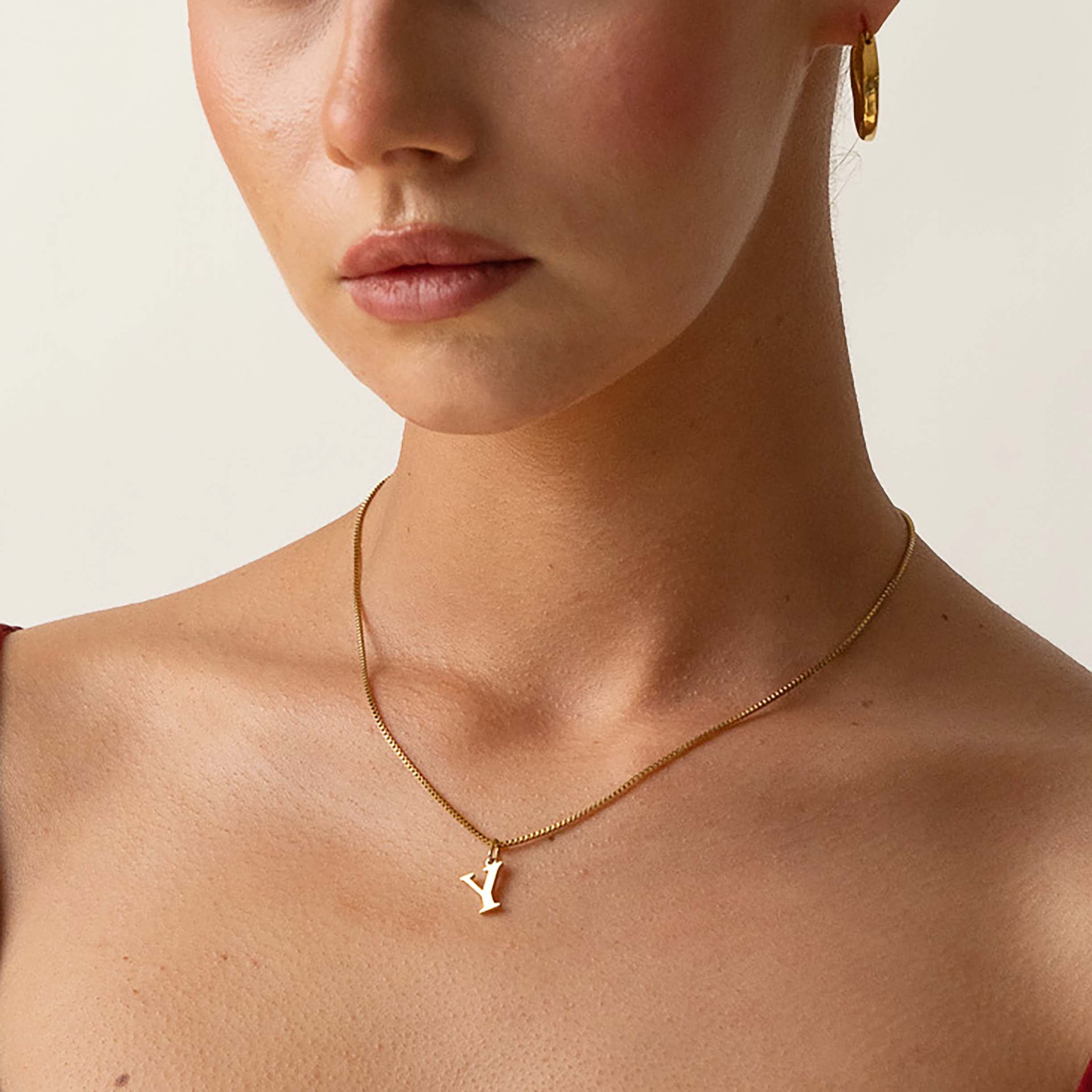 Slanted Alphabetical Necklace's