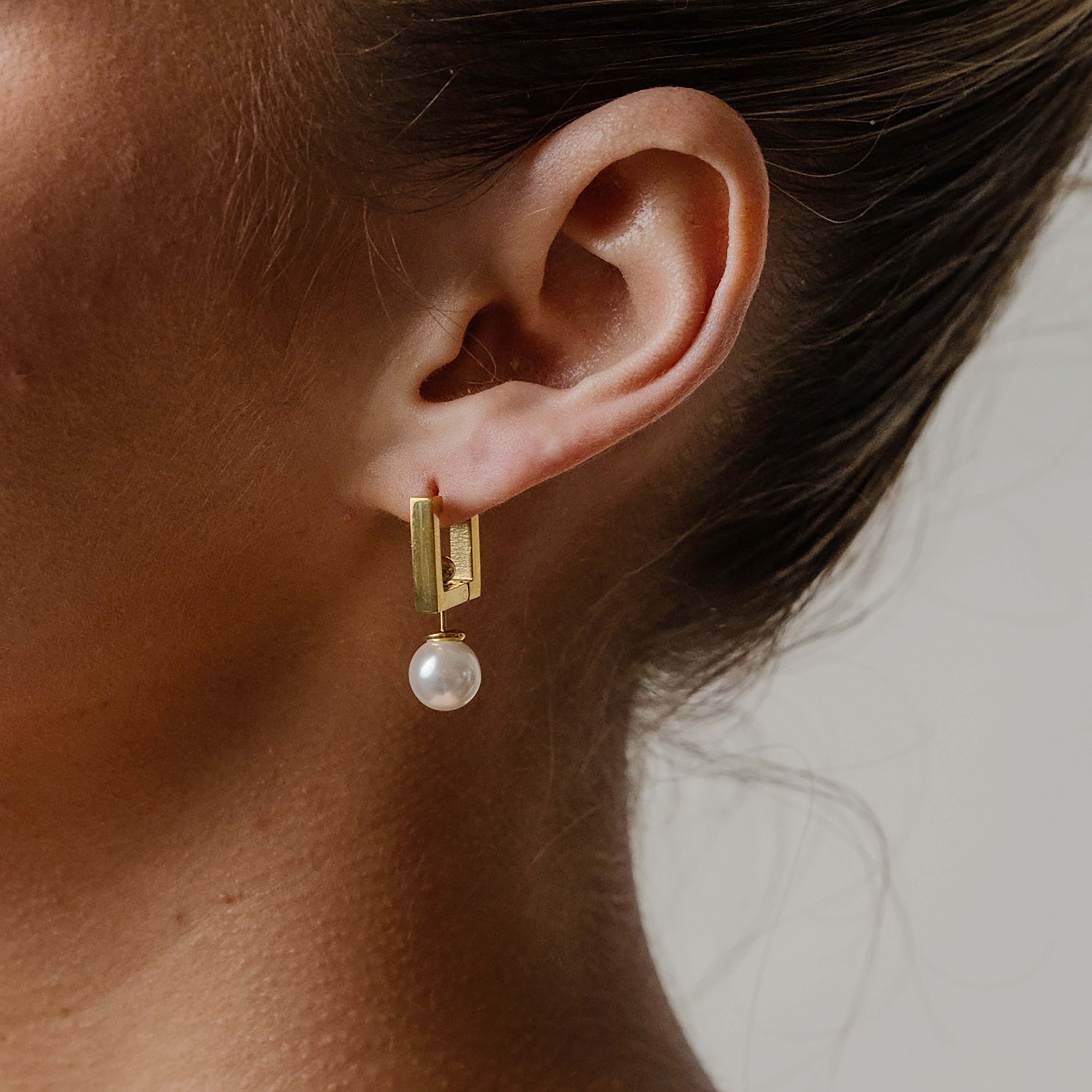 Square Pearl Earrings