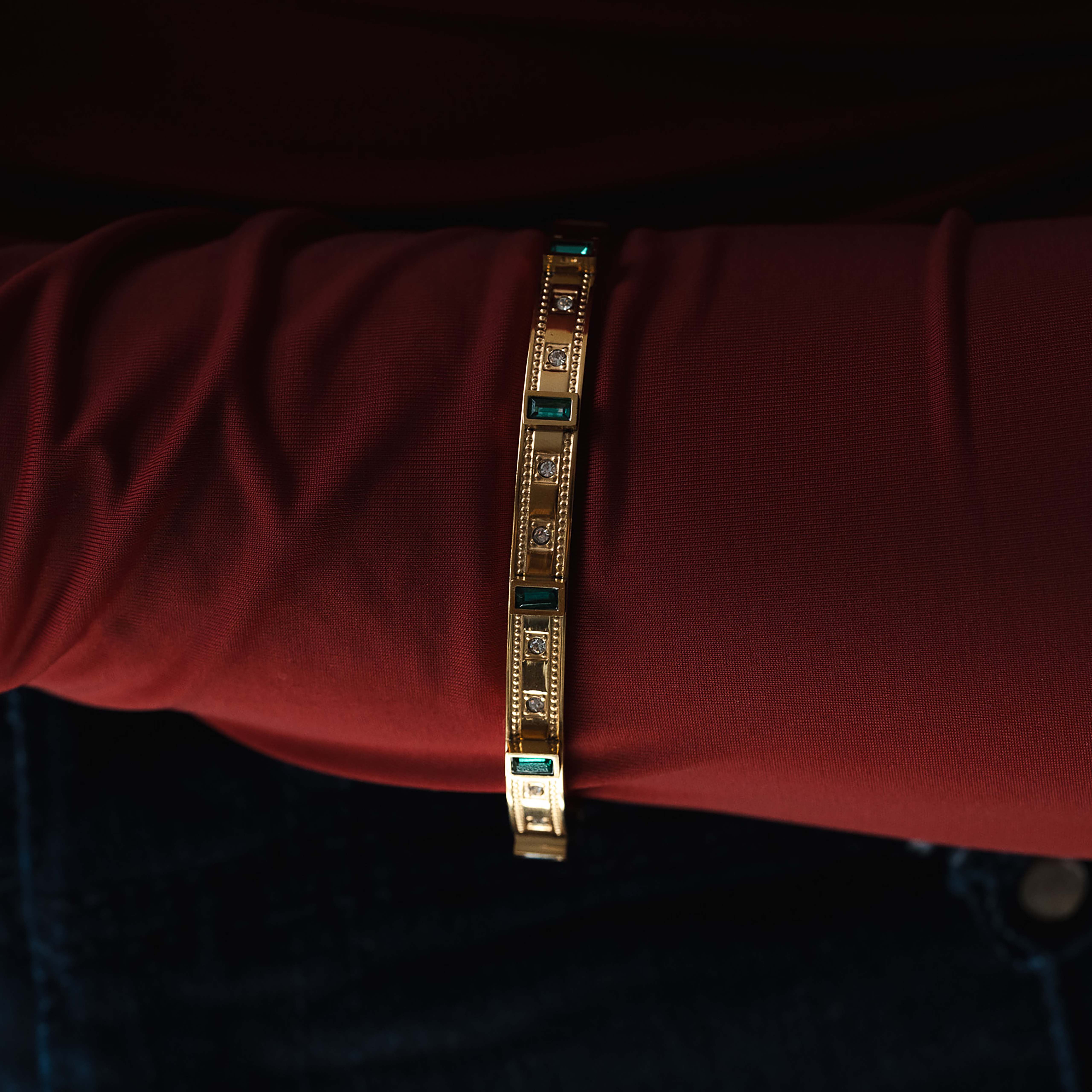 Valentina Emerald Bangle