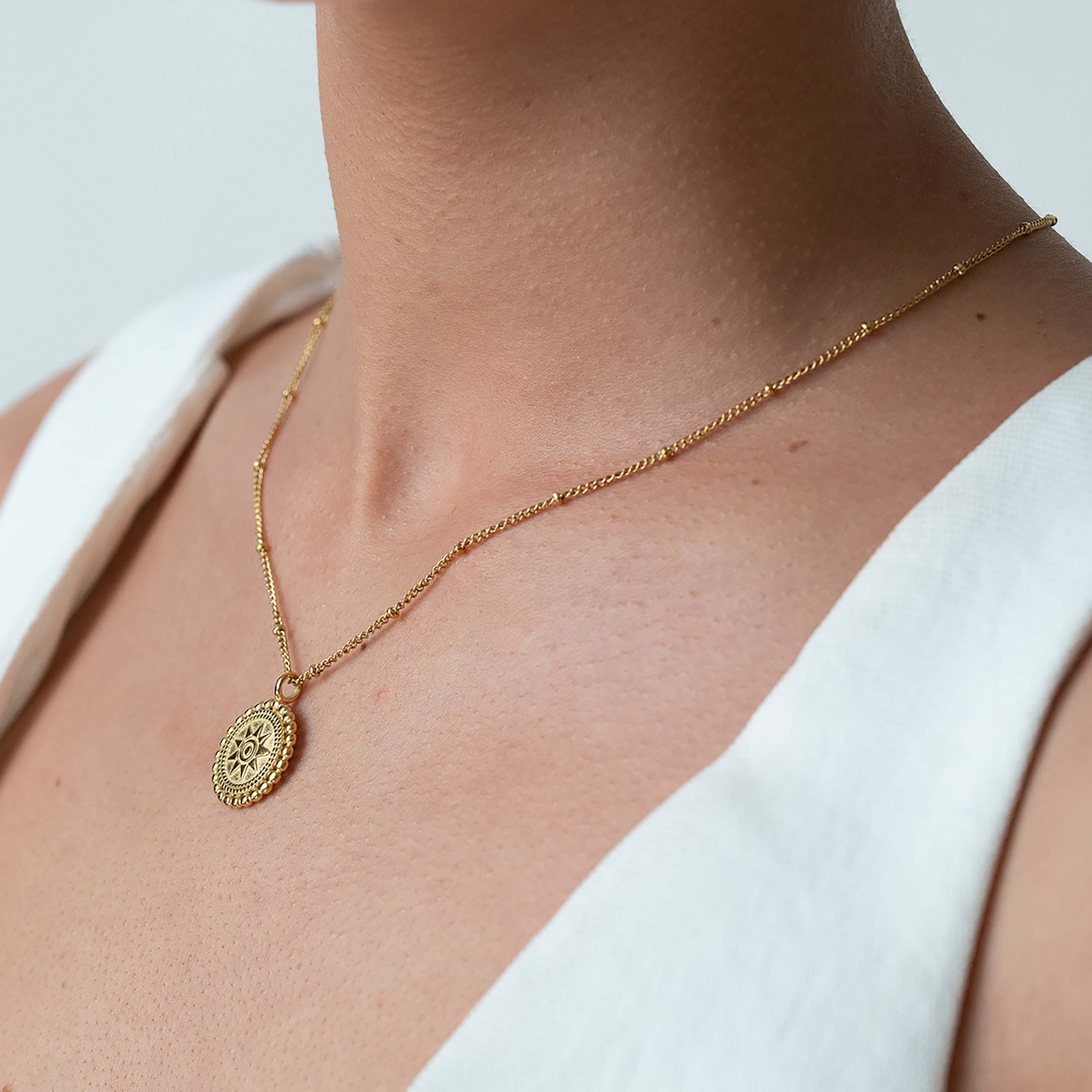 Small Sun Pendent Necklace