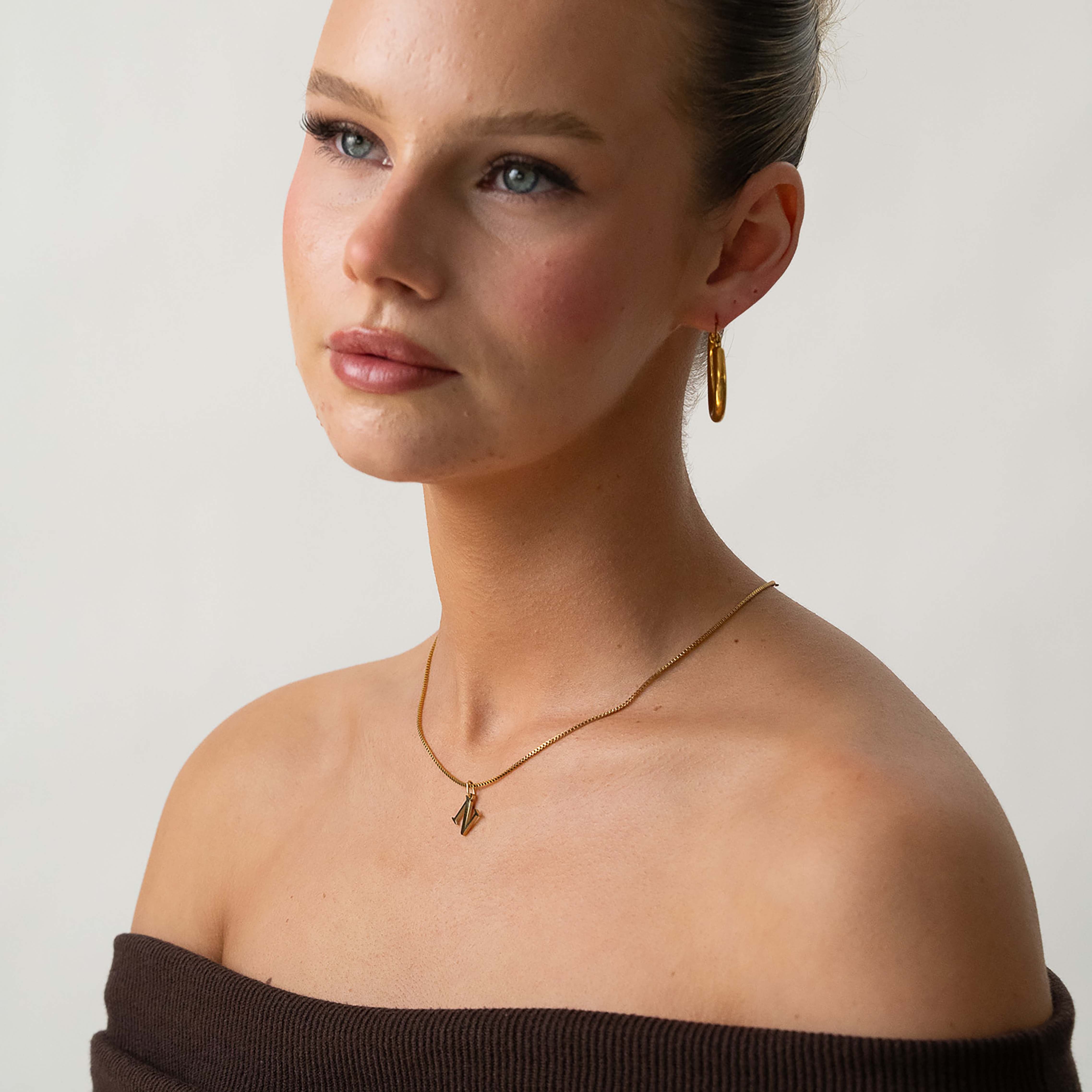 Slanted Alphabetical Necklace's