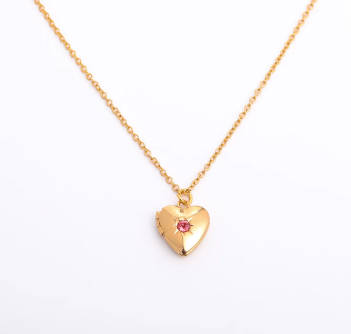 Heart Birthstone Pendent Necklace