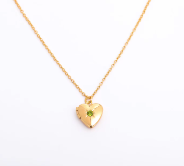 Heart Birthstone Pendent Necklace