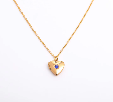 Heart Birthstone Pendent Necklace