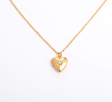 Heart Birthstone Pendent Necklace