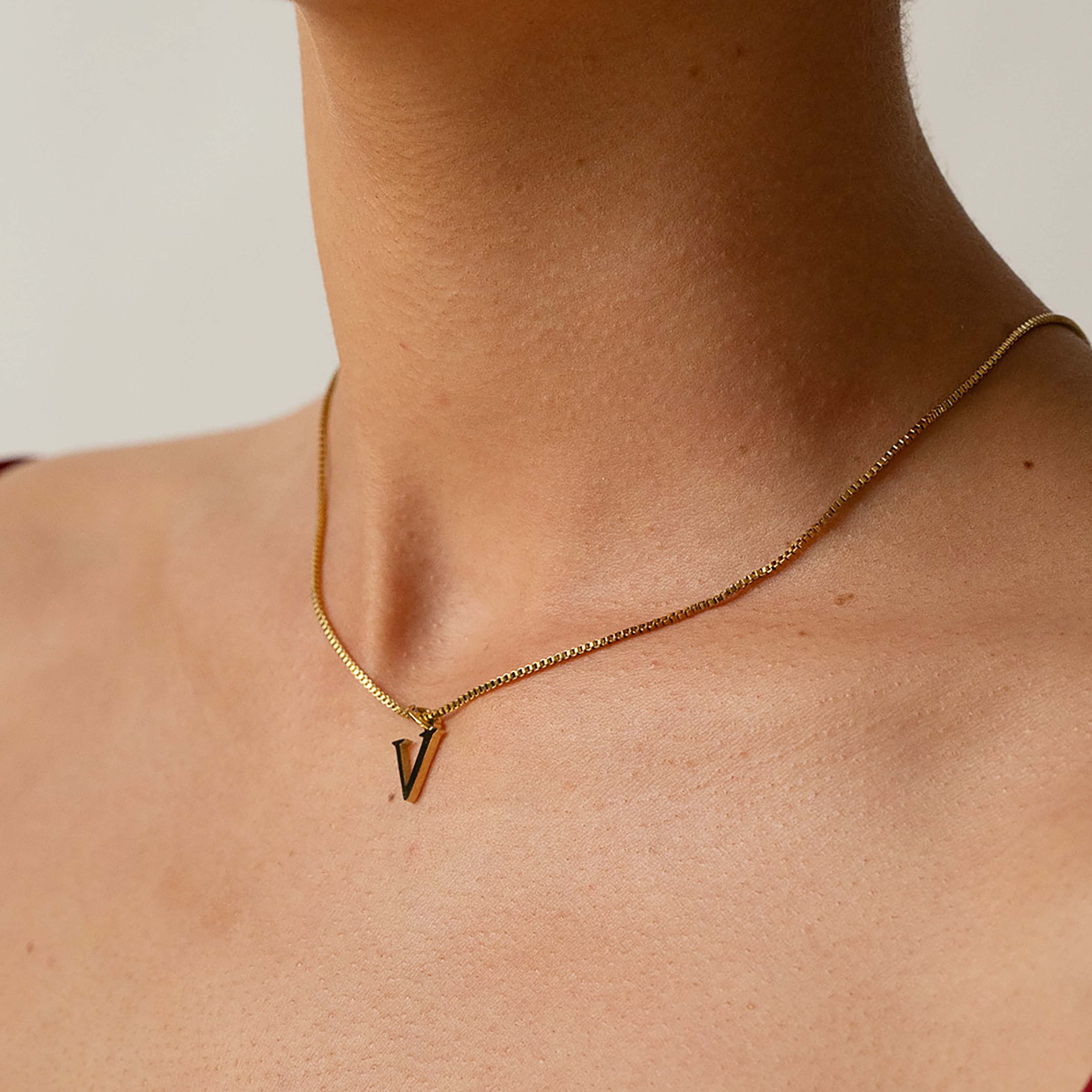 Slanted Alphabetical Necklace's