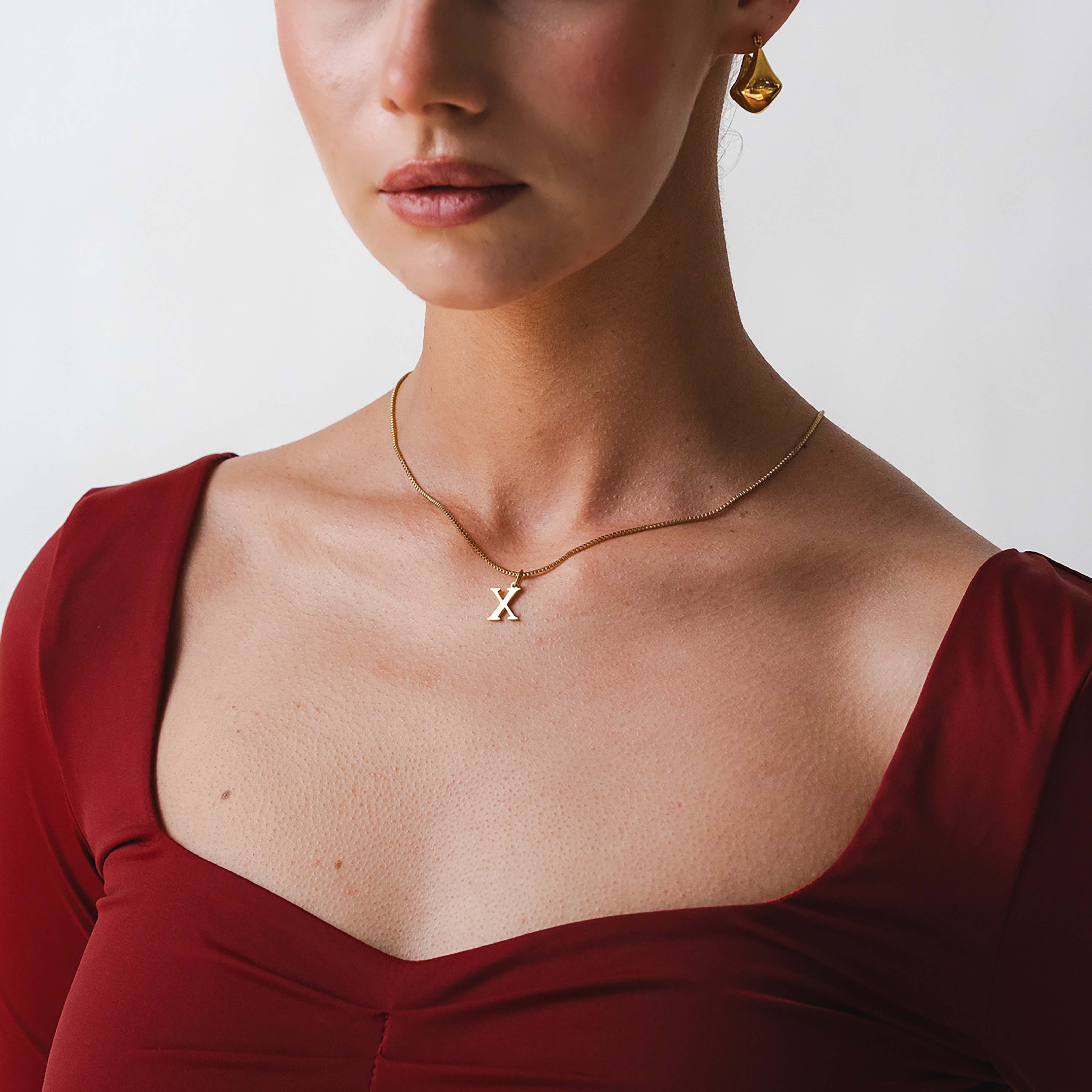 Slanted Alphabetical Necklace's